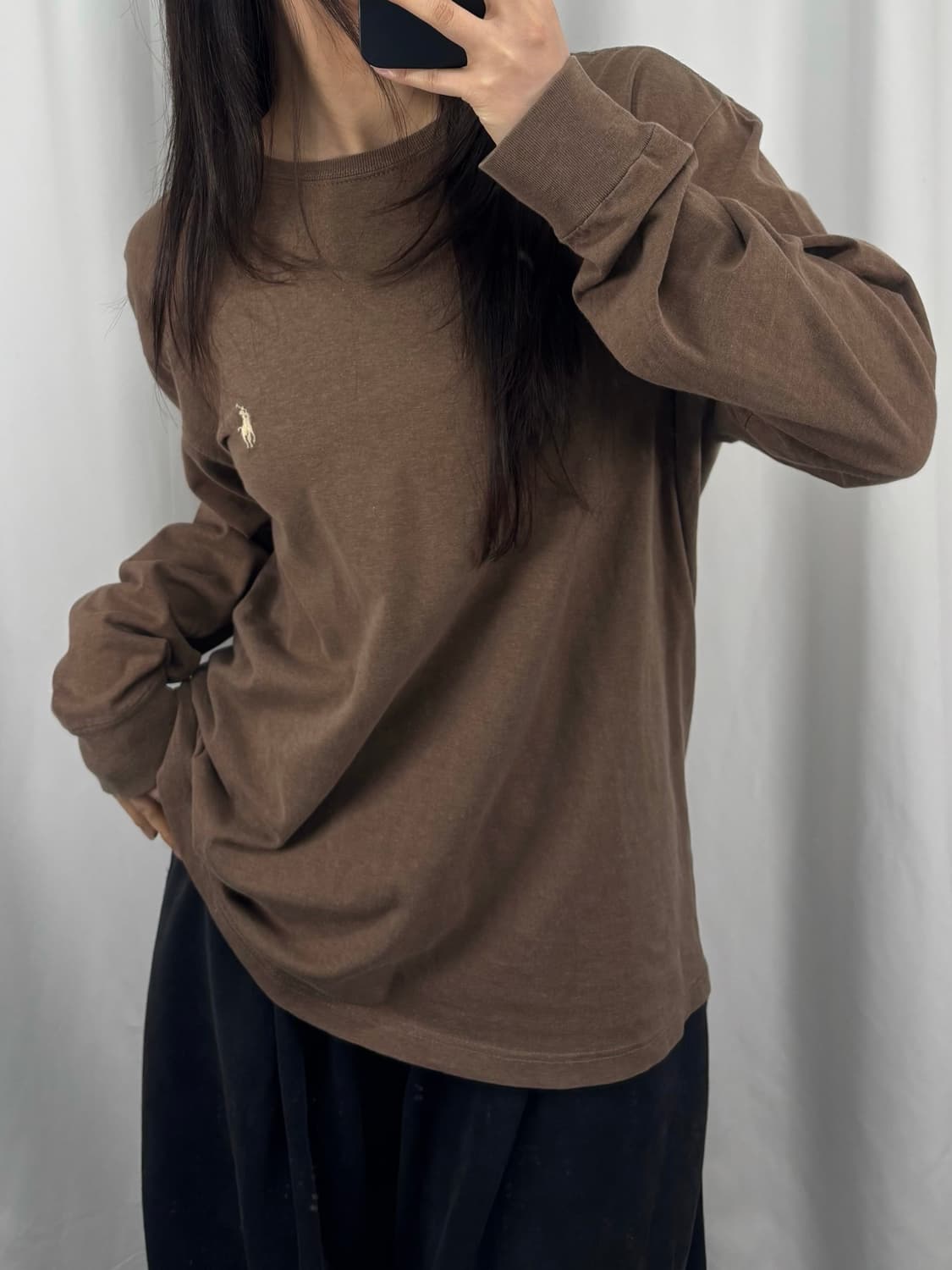 폴로 브라운 코튼 롱슬리브 상품이미지3