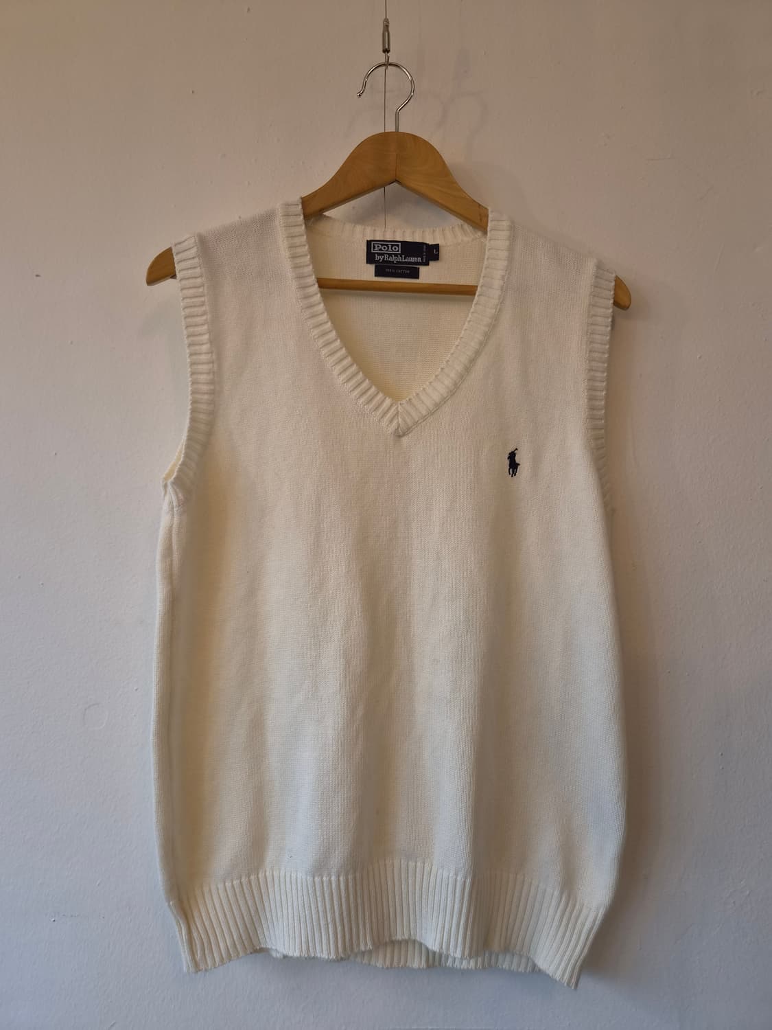 폴로바이랄프로렌 남성 브이넥코튼니트조끼 L사이즈 상품이미지2