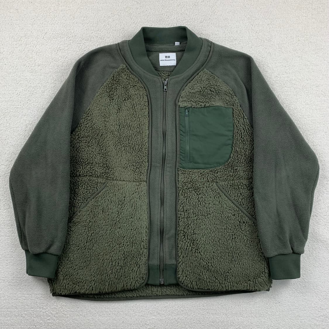 유니클로x화이트마운티니어링 플리스 자켓 올리브 상품이미지1