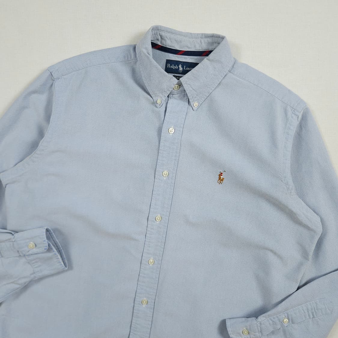 L(100) 폴로 랄프로렌 코튼 블루 셔츠 상품이미지1