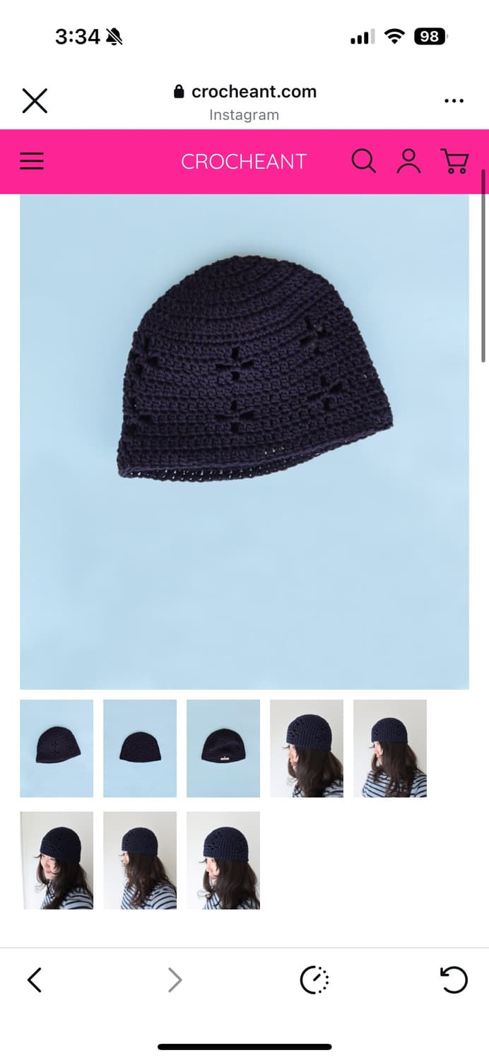 크로쉐안트 Summer beanie navy 상품이미지3