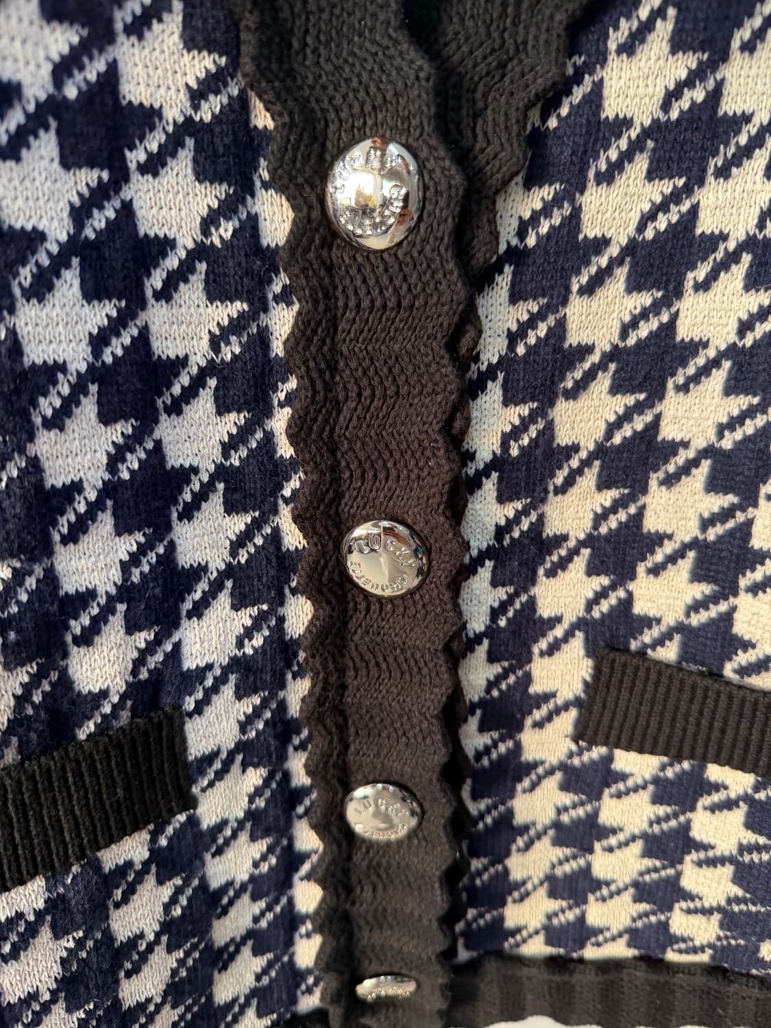 정품) 럭키슈에뜨 21ss 하운드체크 가디건 F 상품이미지4