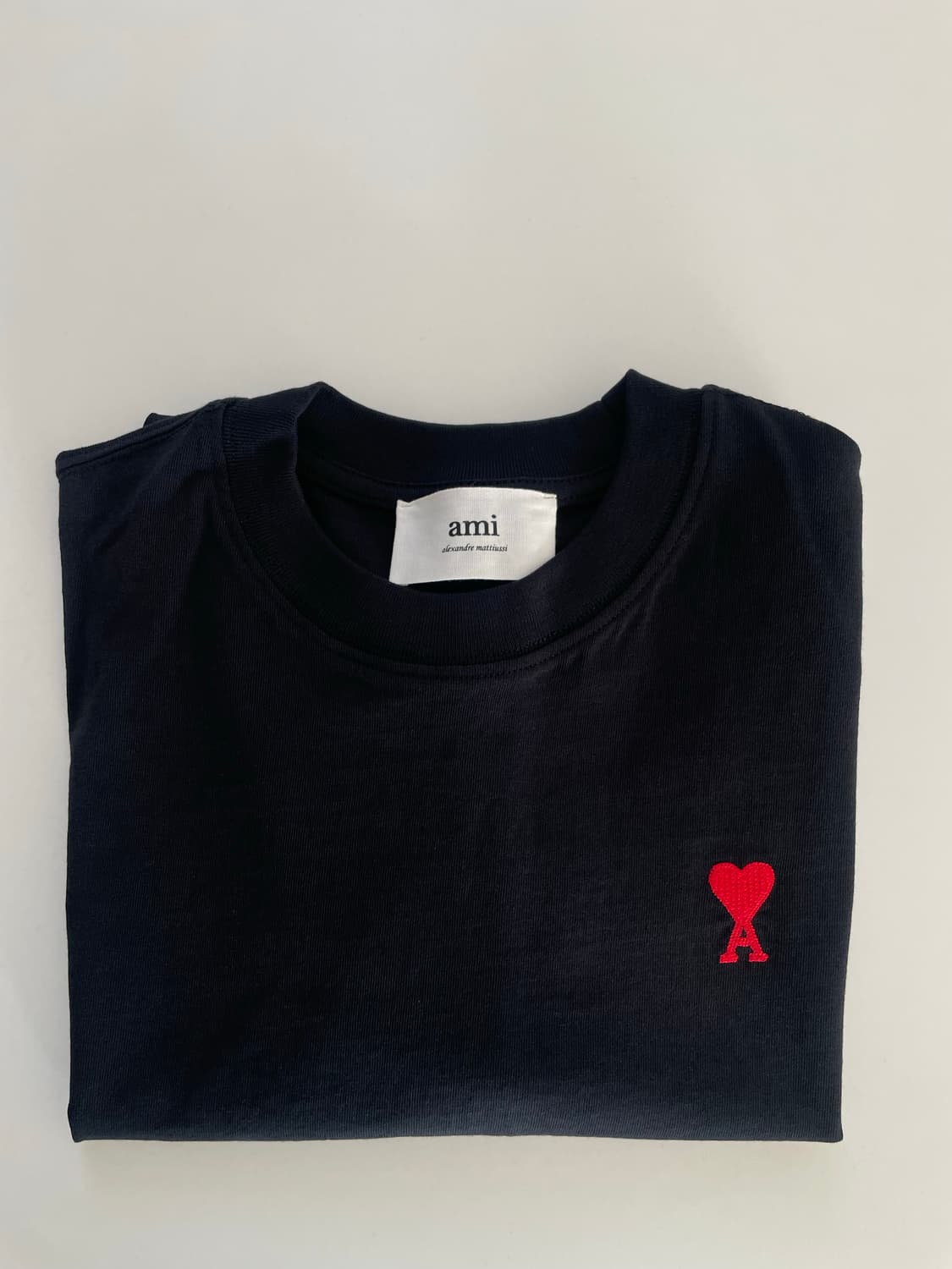 아미 레드 로고 블랙 반팔티 S 상품이미지1