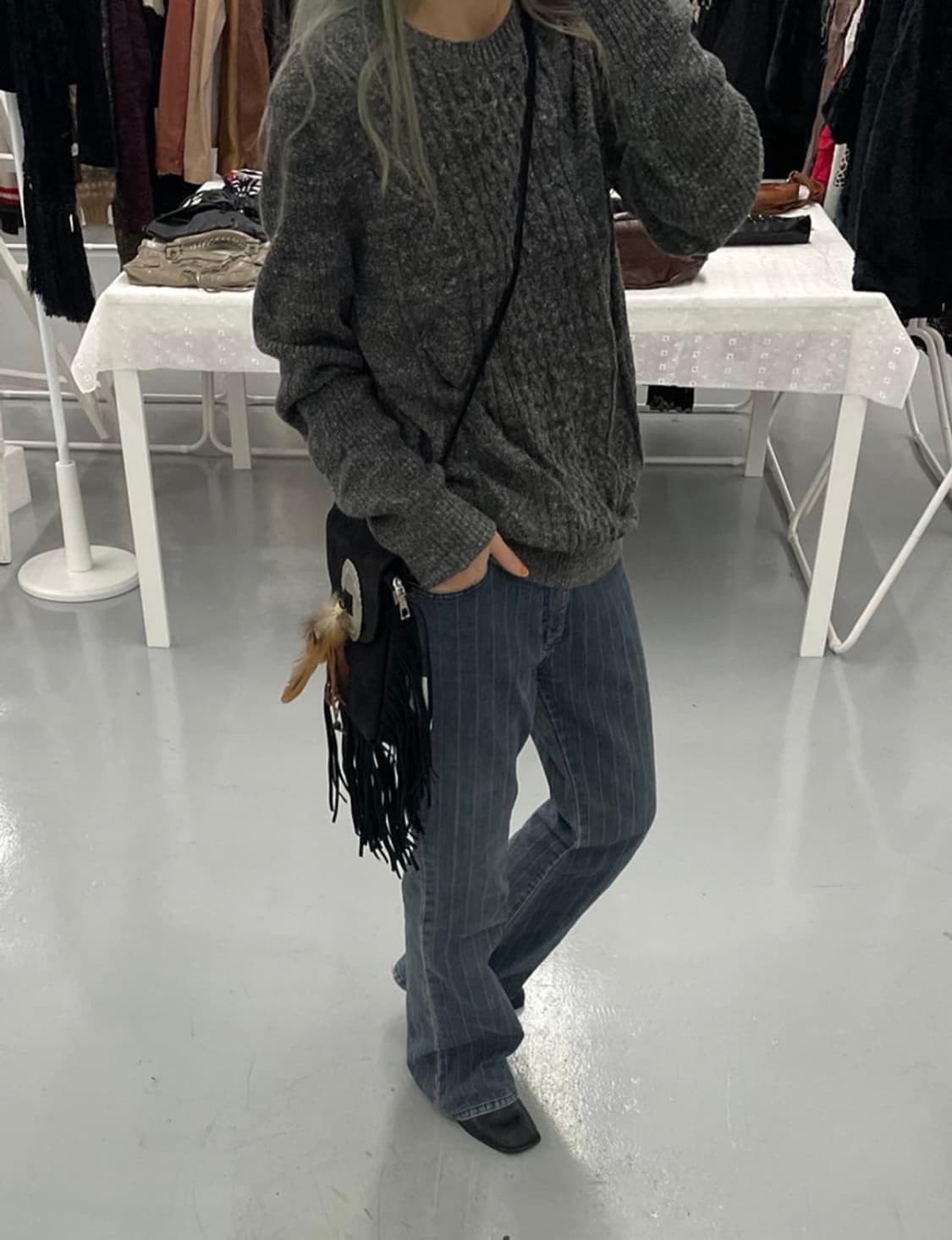 Gap 그레이 니트 상품이미지1