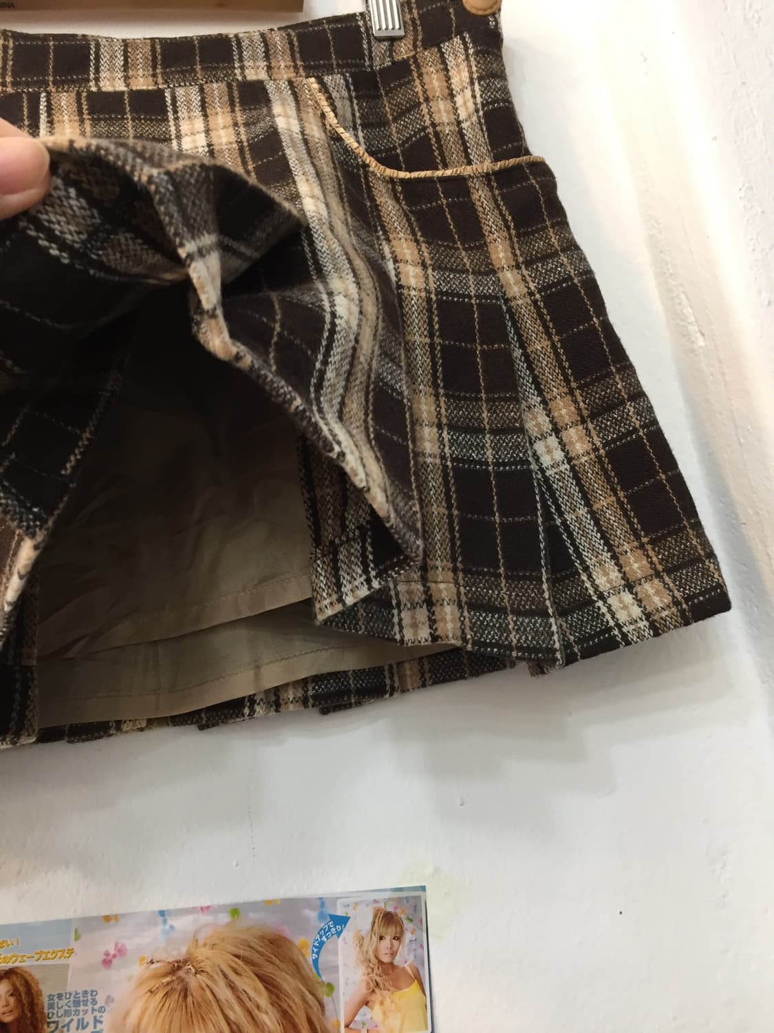 리즈리사 라떼 체크 미니 스커트 상품이미지3