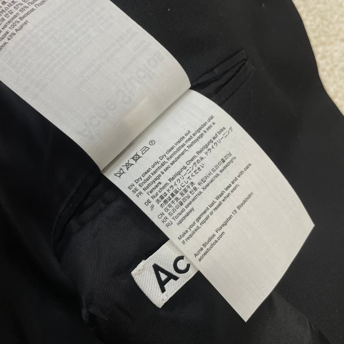 아크네스튜디오 우먼스 오버 테일러드 블레이저 자켓 블랙  상품이미지8