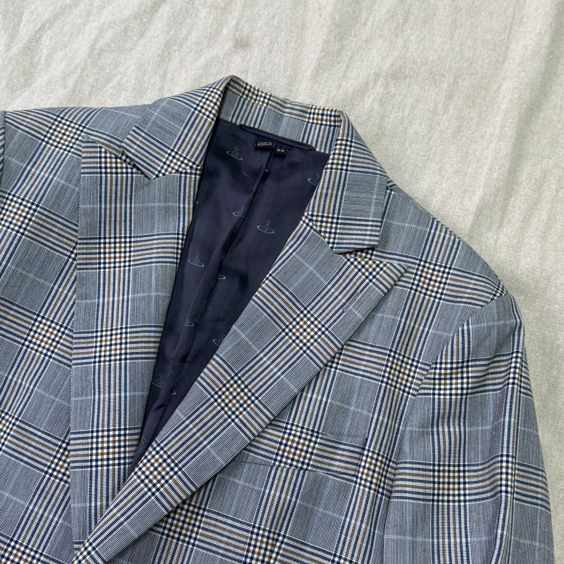 비비안웨스트우드 원버튼 글렌체크 자켓 50 상품이미지2