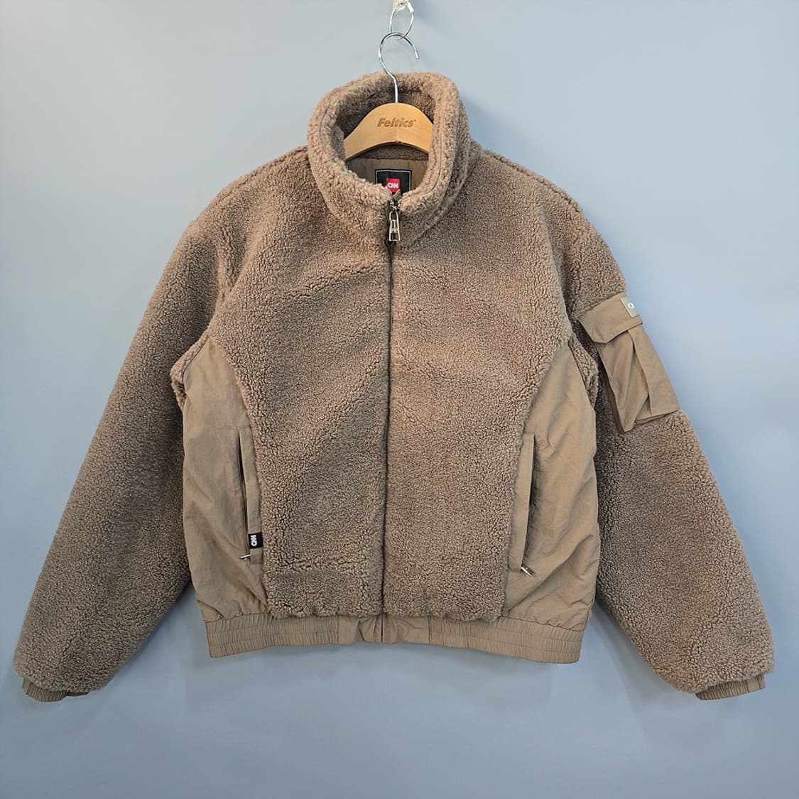 CNN 어패럴 플리스 집업 자켓 베이지 90 상품이미지1