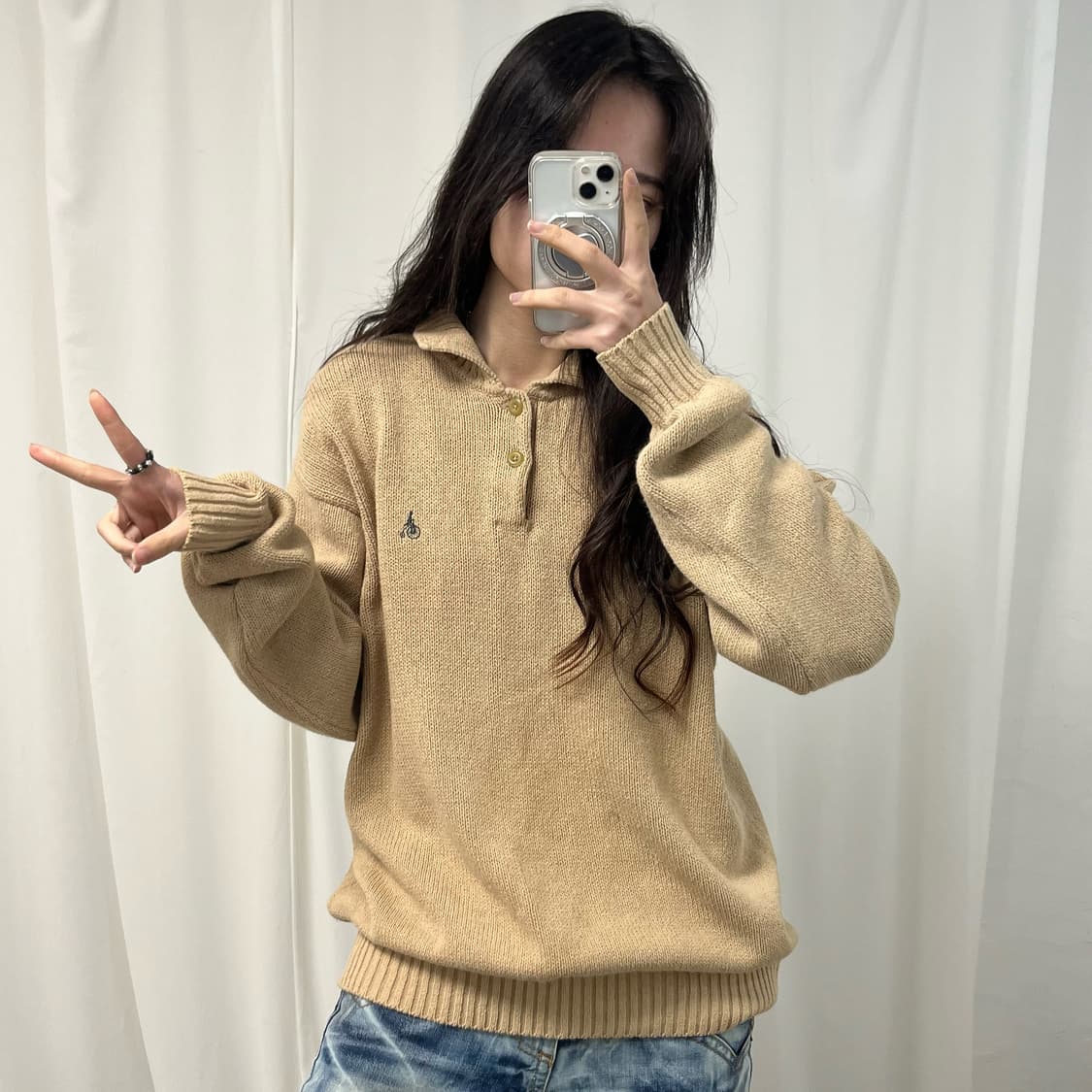 Beanpole Beige Collar Knit 상품이미지2