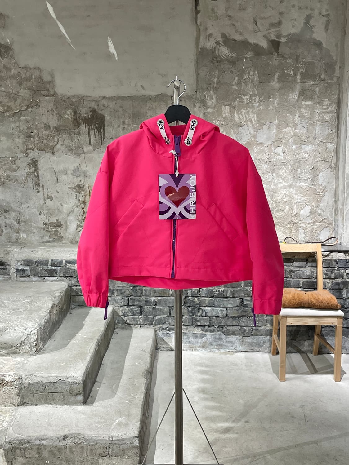 크리스조이 키즈 플라밍고 크롭 윈드브레이커 상품이미지1