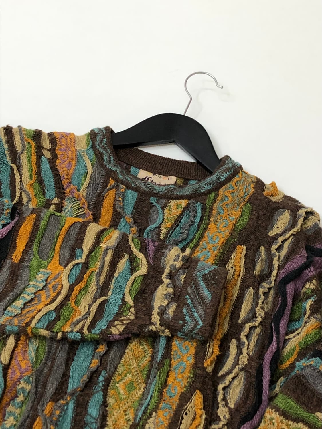 Coogi 쿠지 브라운•민트 케이블 니트 상품이미지2