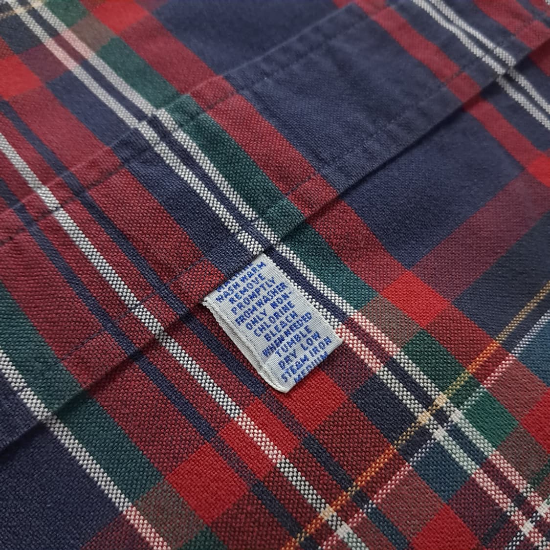 CK318 L 폴로 90s 빅셔츠 클래식 타탄체크 엠블럼 셔츠 남방 상품이미지5