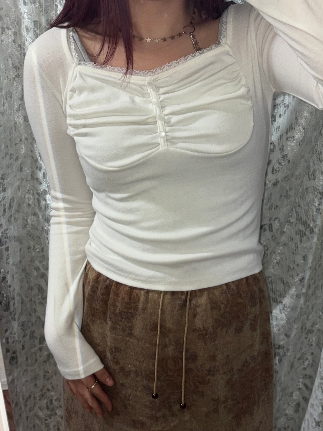 화이트 셔링 탑 상품이미지4