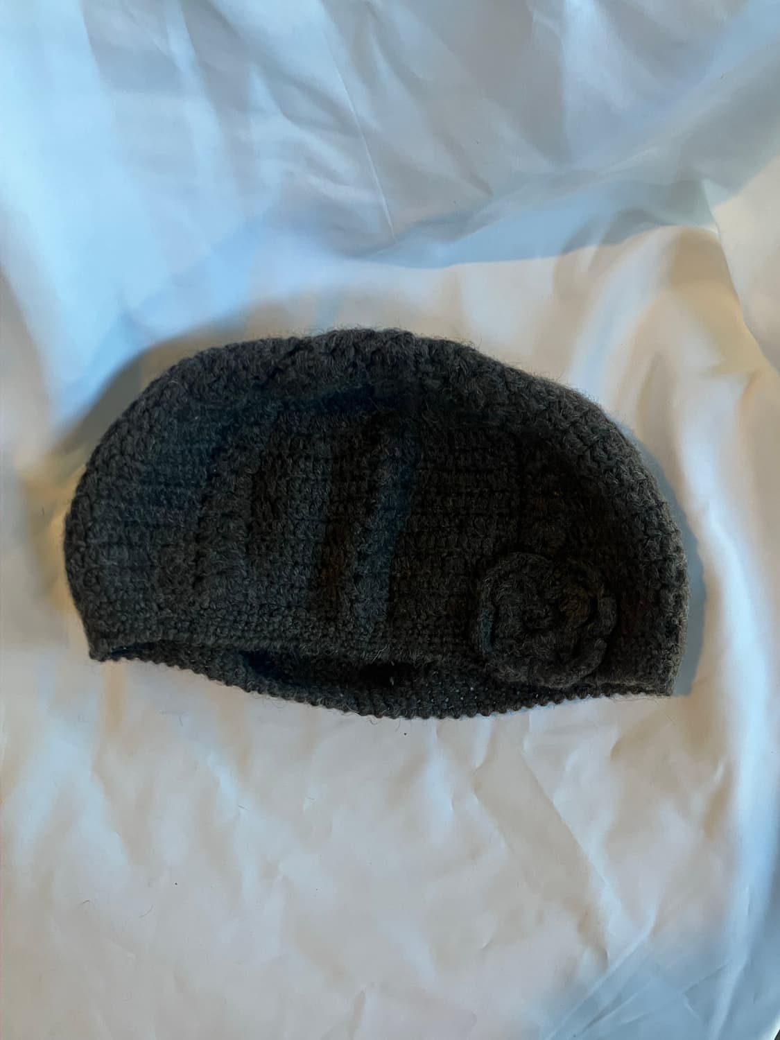 일본빈티지 하구미모리걸 코사지장미 핸드메이드 베레모혼방모자 상품이미지1