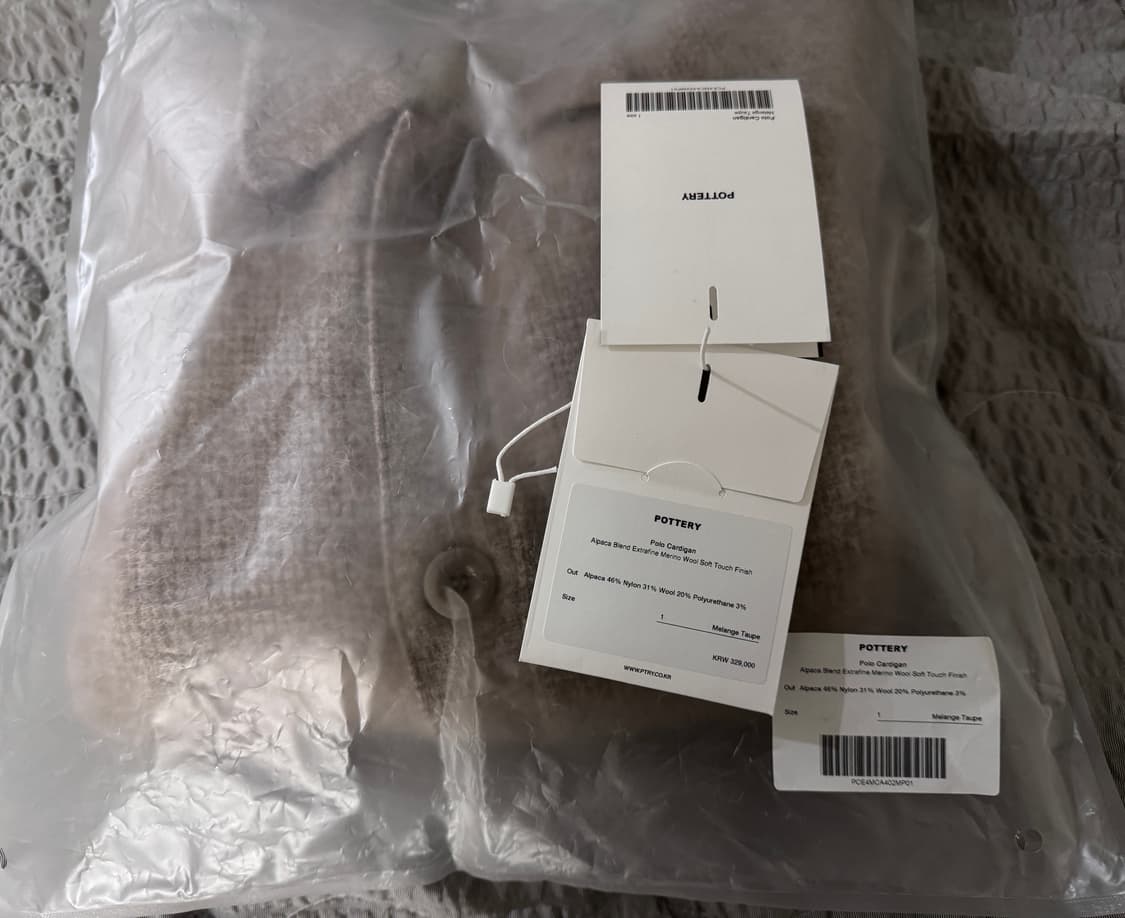 포터리 알파카 폴로 가디건 멜란지 토프 1사이즈 상품이미지7