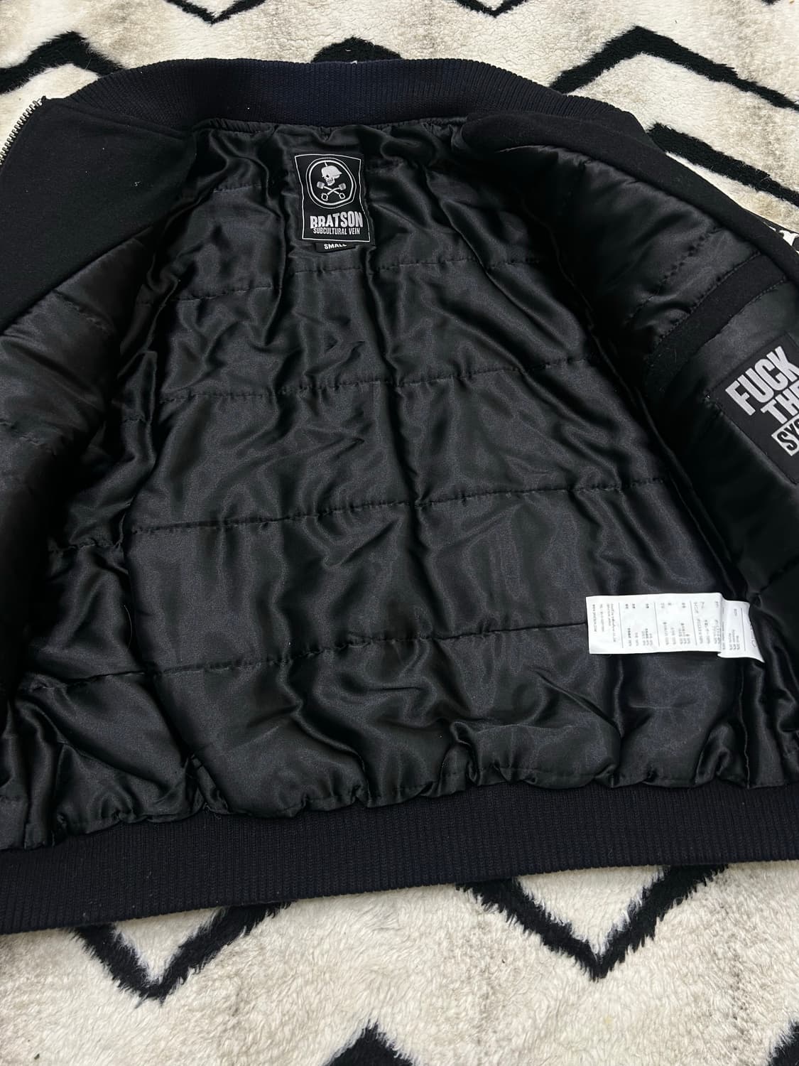 [S]브랫슨 패치 스컬 스타디움 바시티/소가죽 상품이미지6