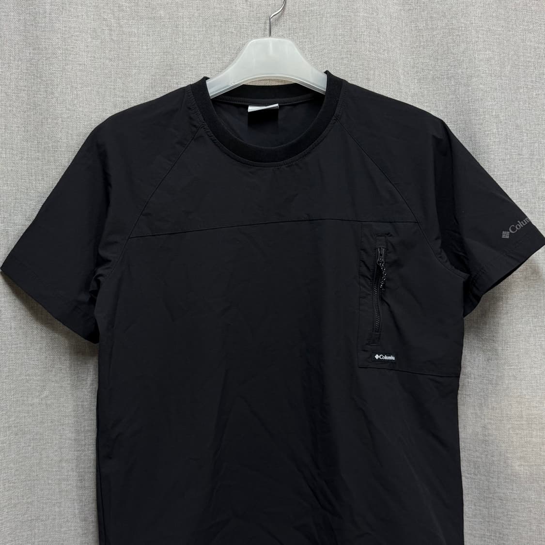 [M] 컬럼비아 기능성 블랙 반팔 라운드 티셔츠 포켓 상품이미지2
