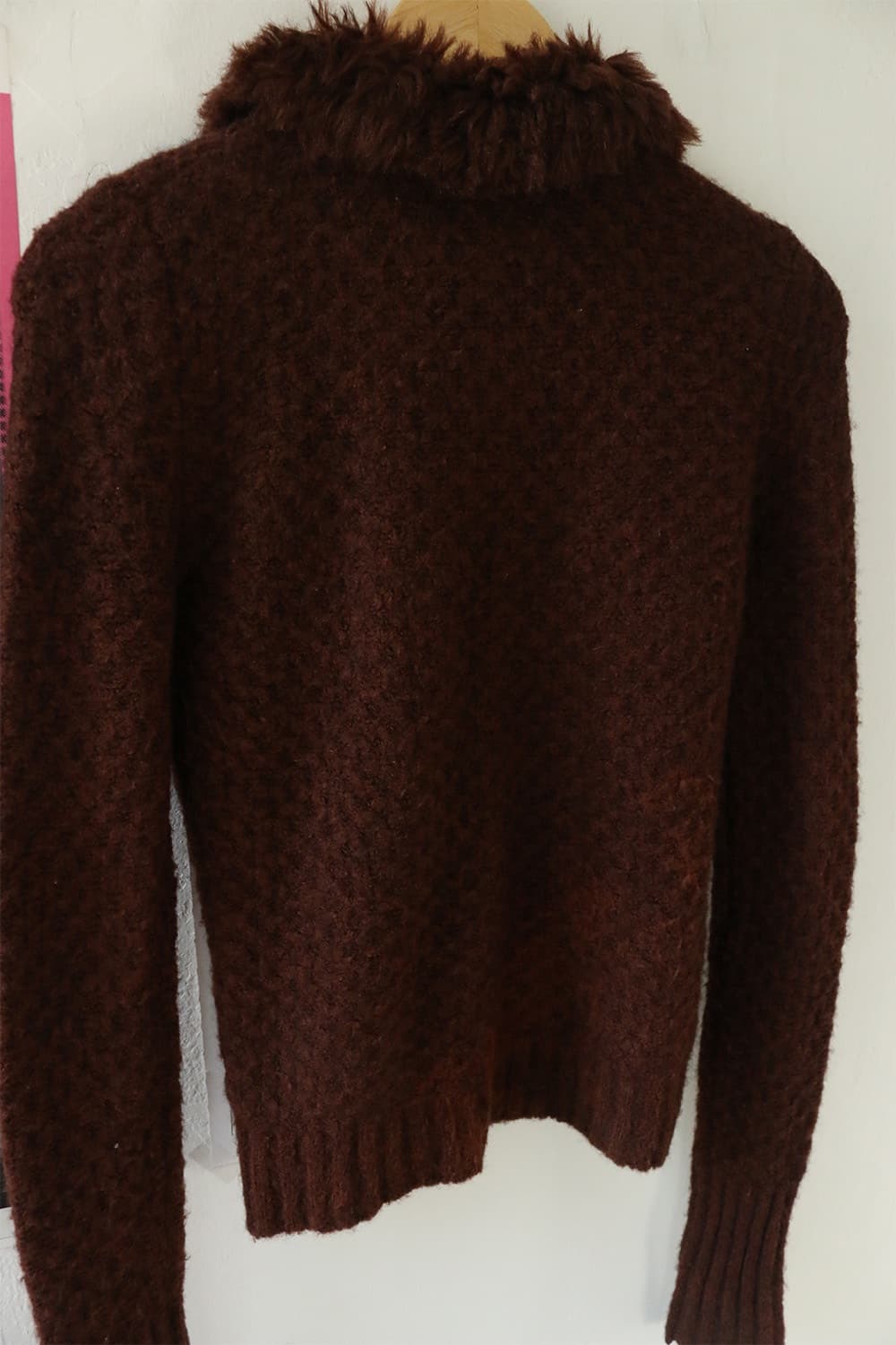 Y2K 퍼 카라 집업 가디건  상품이미지5