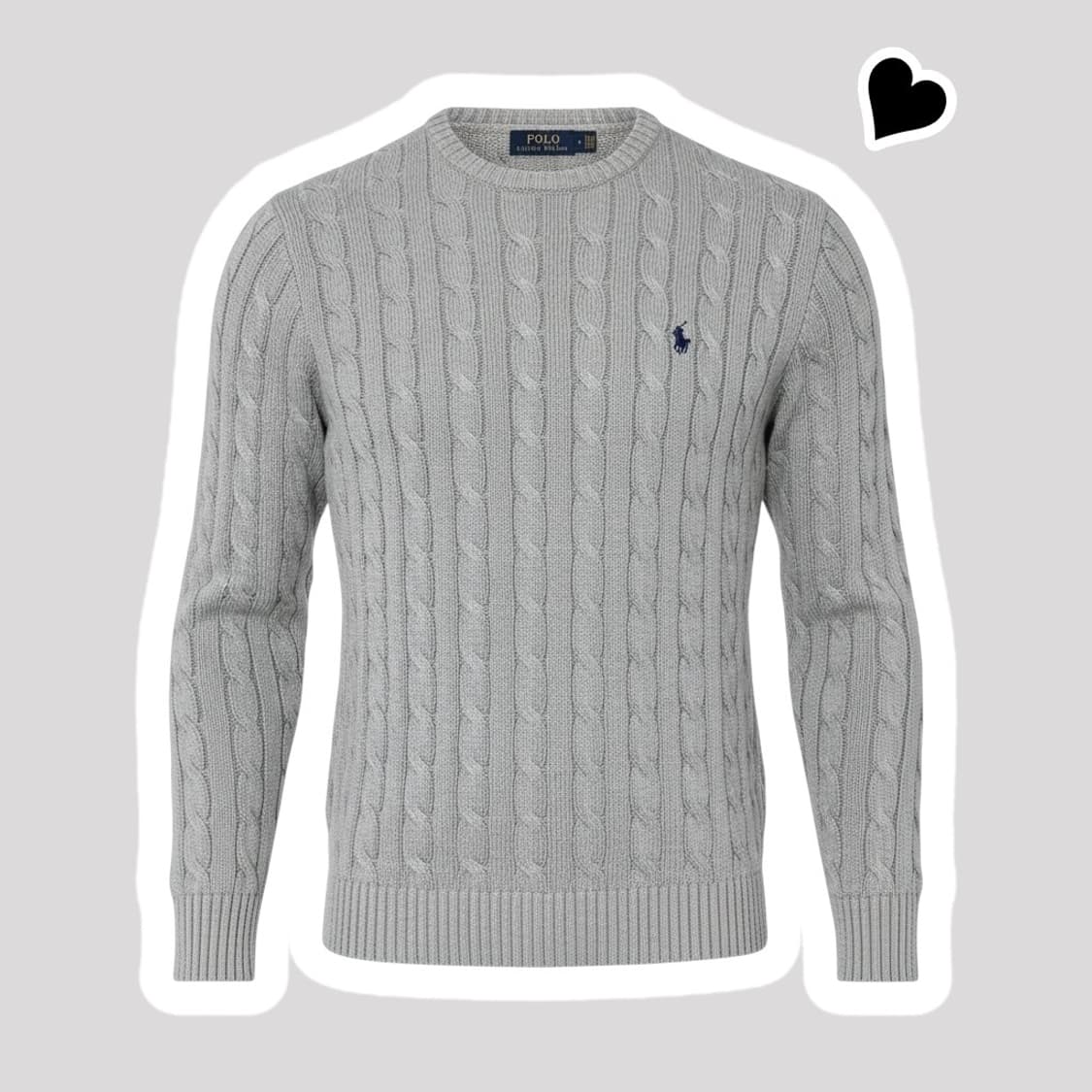 신형 폴로 랄프로렌 그레이 꽈배기 면니트 상품이미지1
