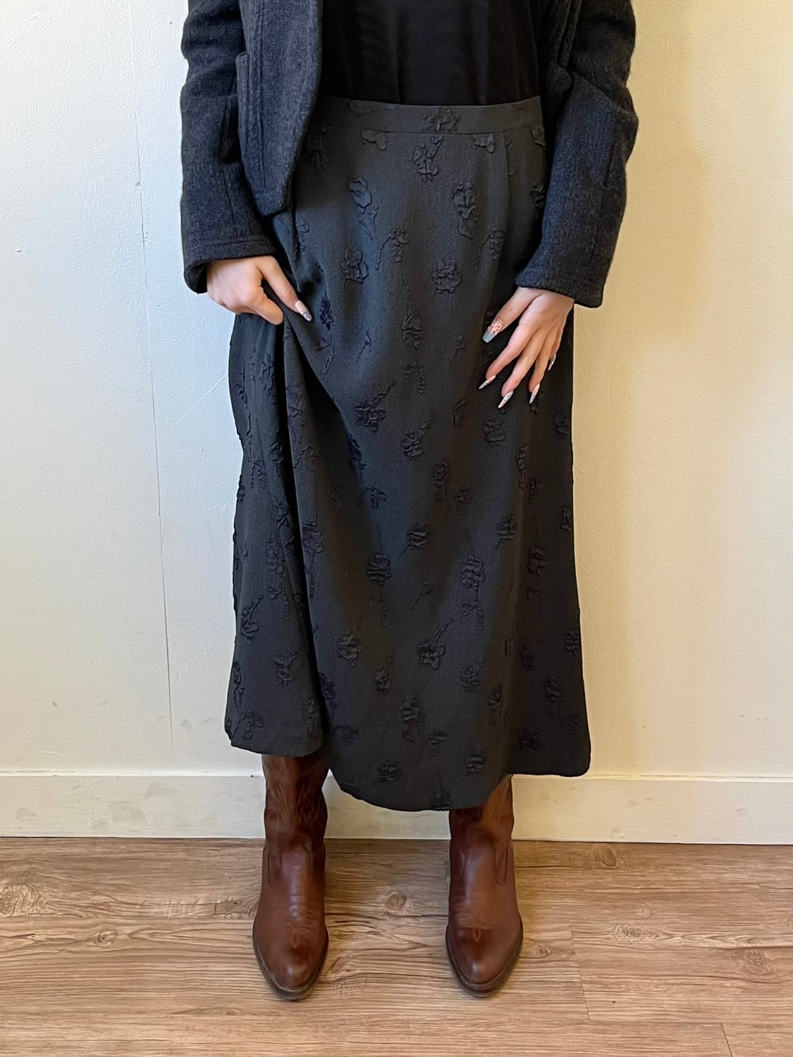 Retour 플라워 자수 스커트 상품이미지4