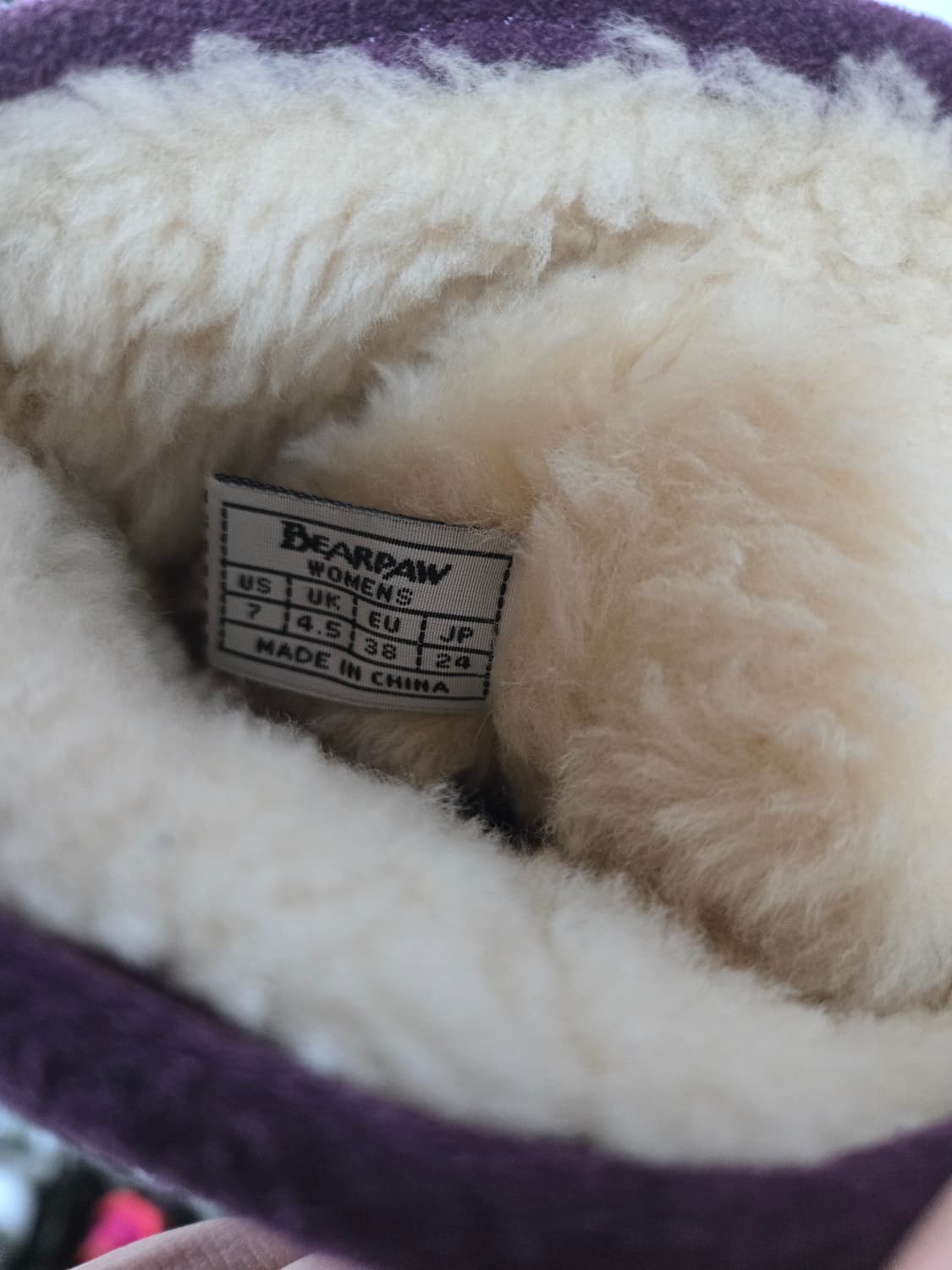 베어파우 스웨이드 부츠 퍼플240mm 상품이미지8