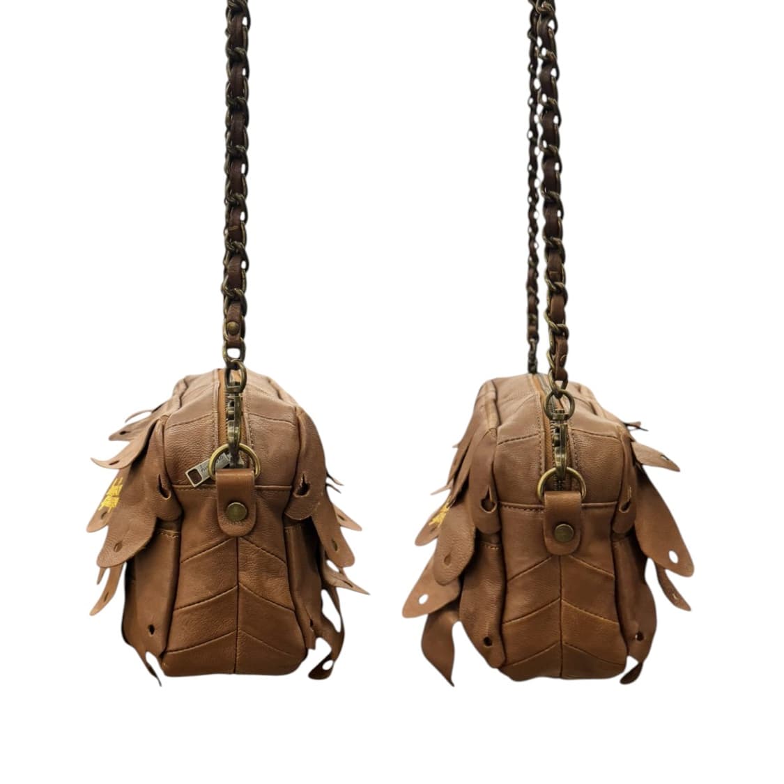 히스테릭글래머 레더 피크 숄더백 브라운 상품이미지6