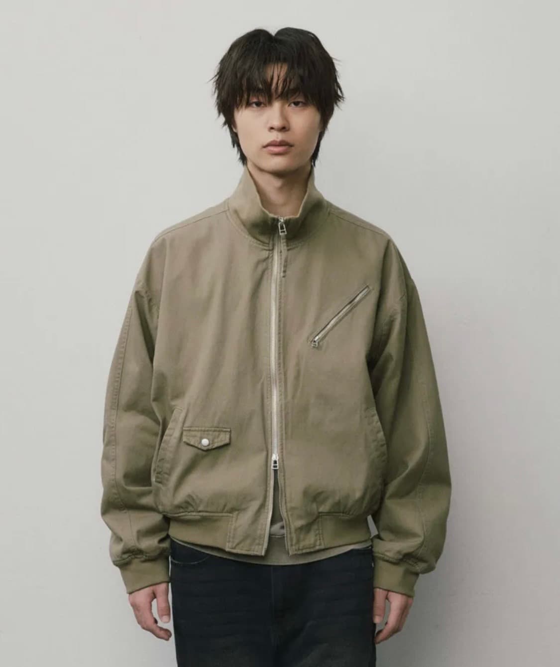 WMC 빈티지코튼 하이넥 블루종_BEIGE 더블유엠씨 하이넥 블루종 상품이미지2