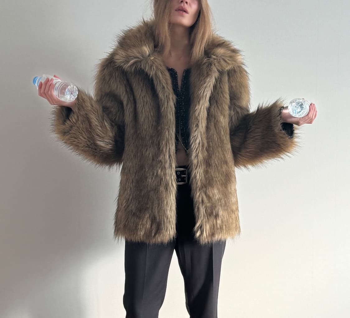 데어드 dared brown hairy faux fur  상품이미지2