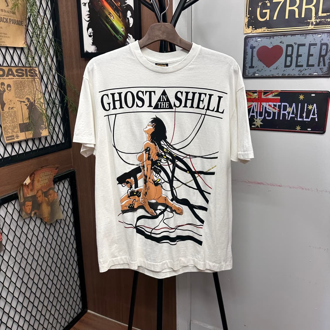 White Ghost in the Shell Print T-Shirt  상품이미지1