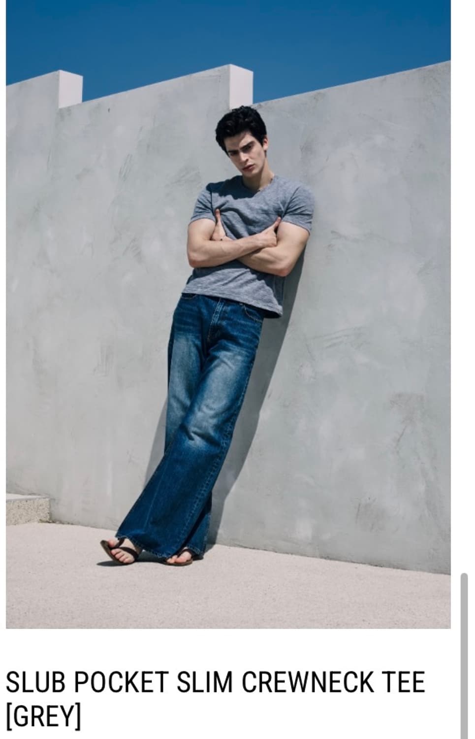 HELET 헬렛 SLUB POCKET SLIM CREWNECK TEE [ 상품이미지3