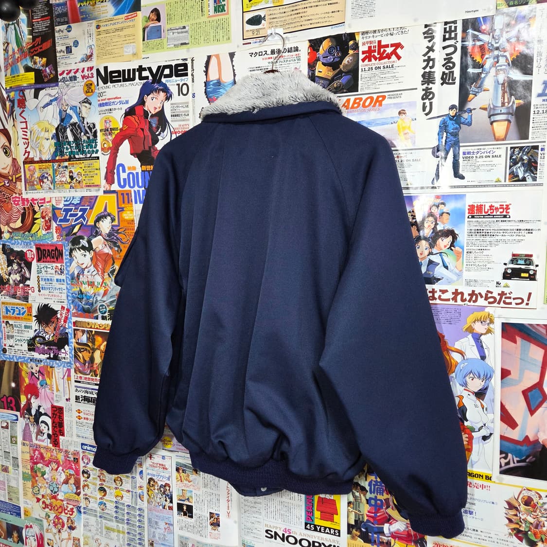 JPN 토라이치 메카닉 네이비 퍼 봄버 점퍼 상품이미지6