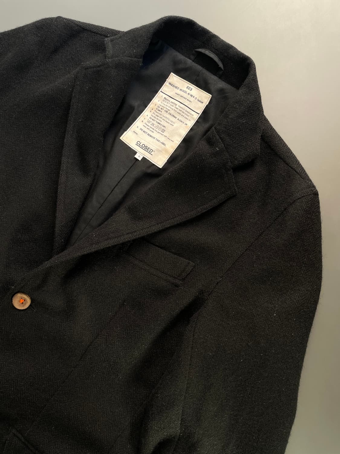 [S] CLOSED 클로즈드 워시드 울 자켓 상품이미지3