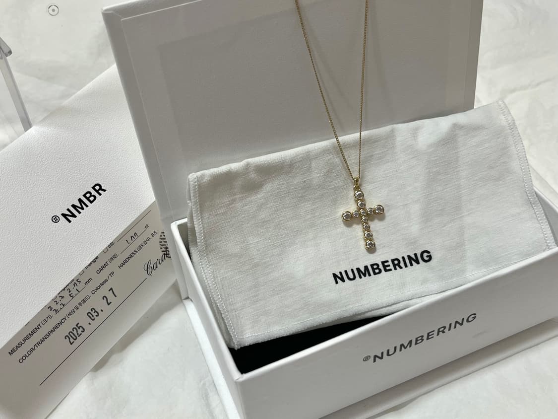넘버링 십자가 목걸이 골드 #3729  상품이미지2