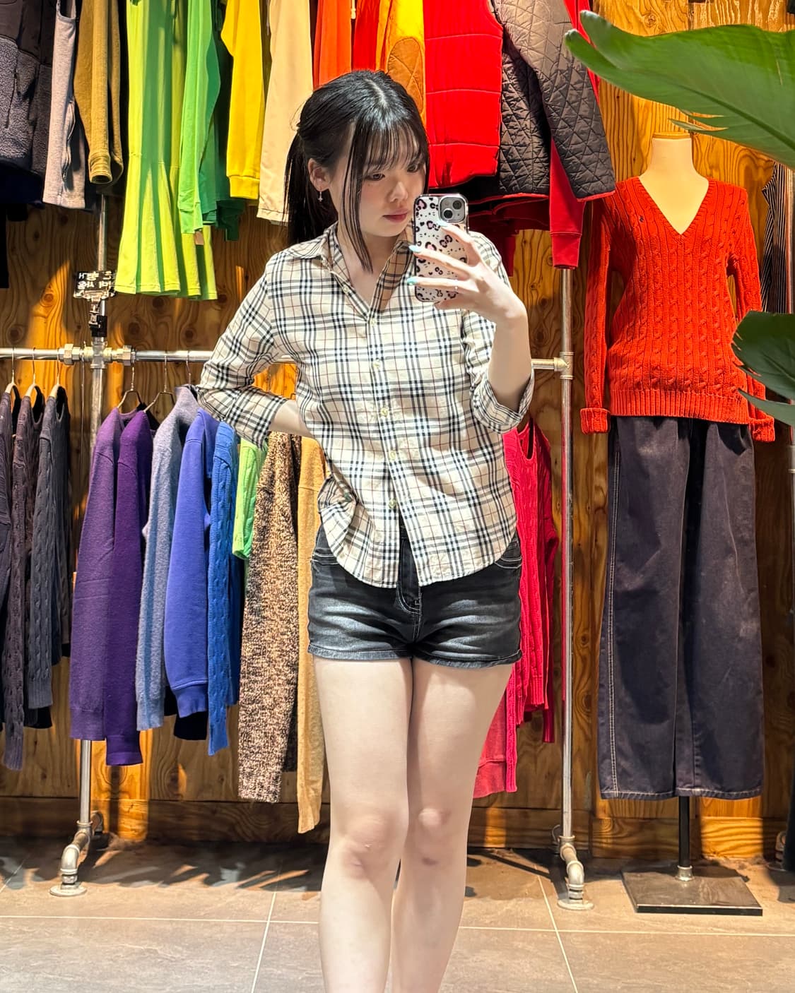 S 버버리 우먼스 노바체크 스크레치 코튼 셔츠  상품이미지1