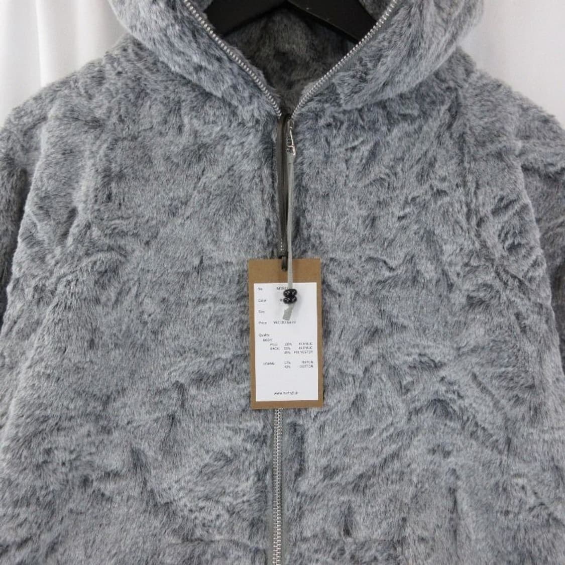 네버포겟 FAUX SHEARLING FULL ZIP UP HOODIE 상품이미지4