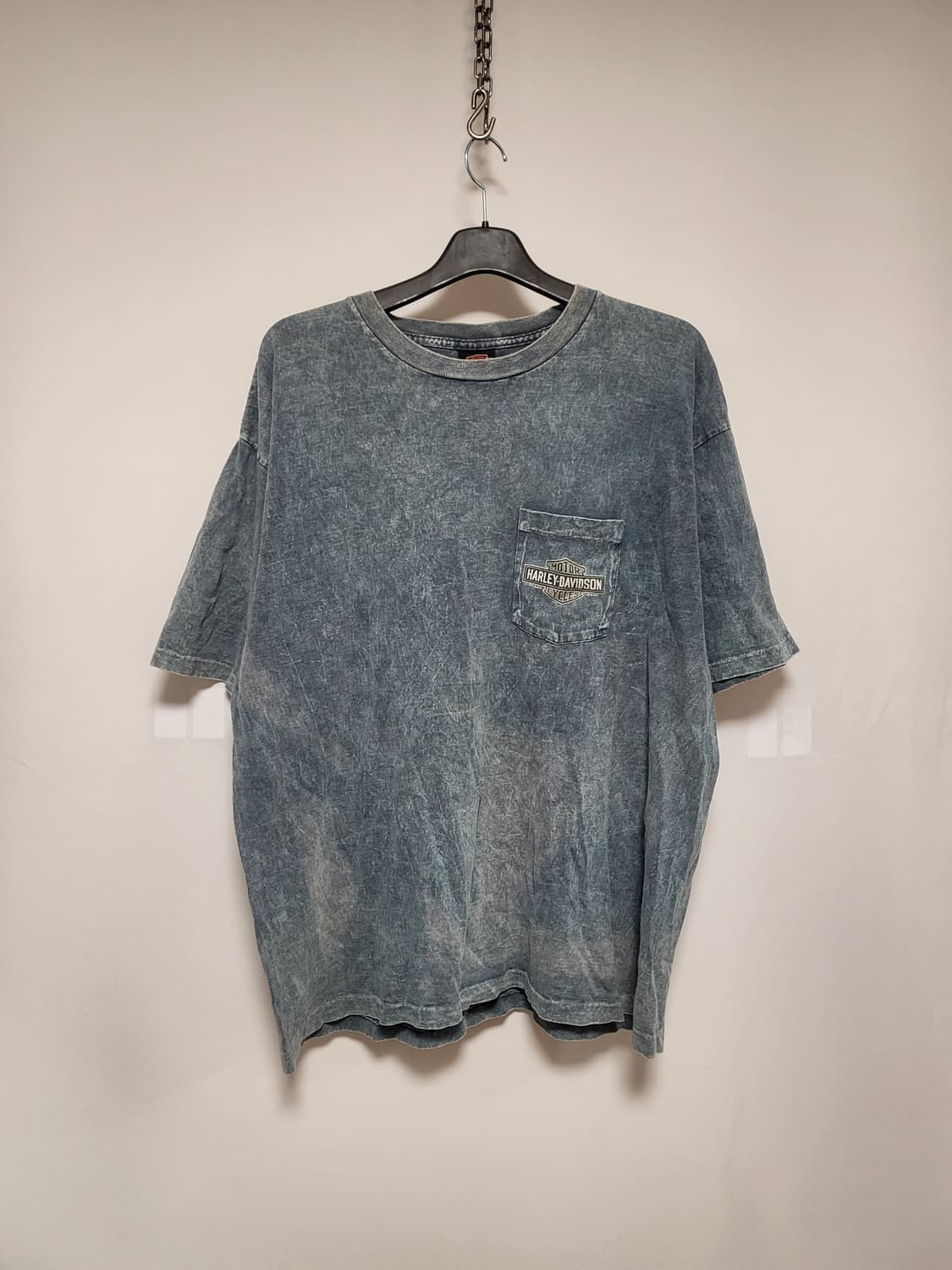 할리데이비슨 빈티지워싱 포켓반팔티셔츠 상품이미지1