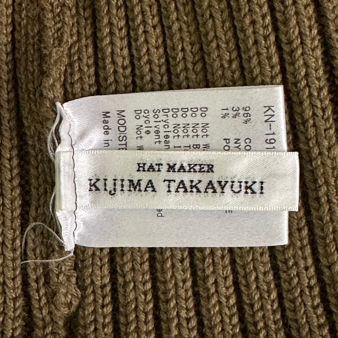 키지마타카유키 코튼 골지 비니 올리브 색상 상품이미지9