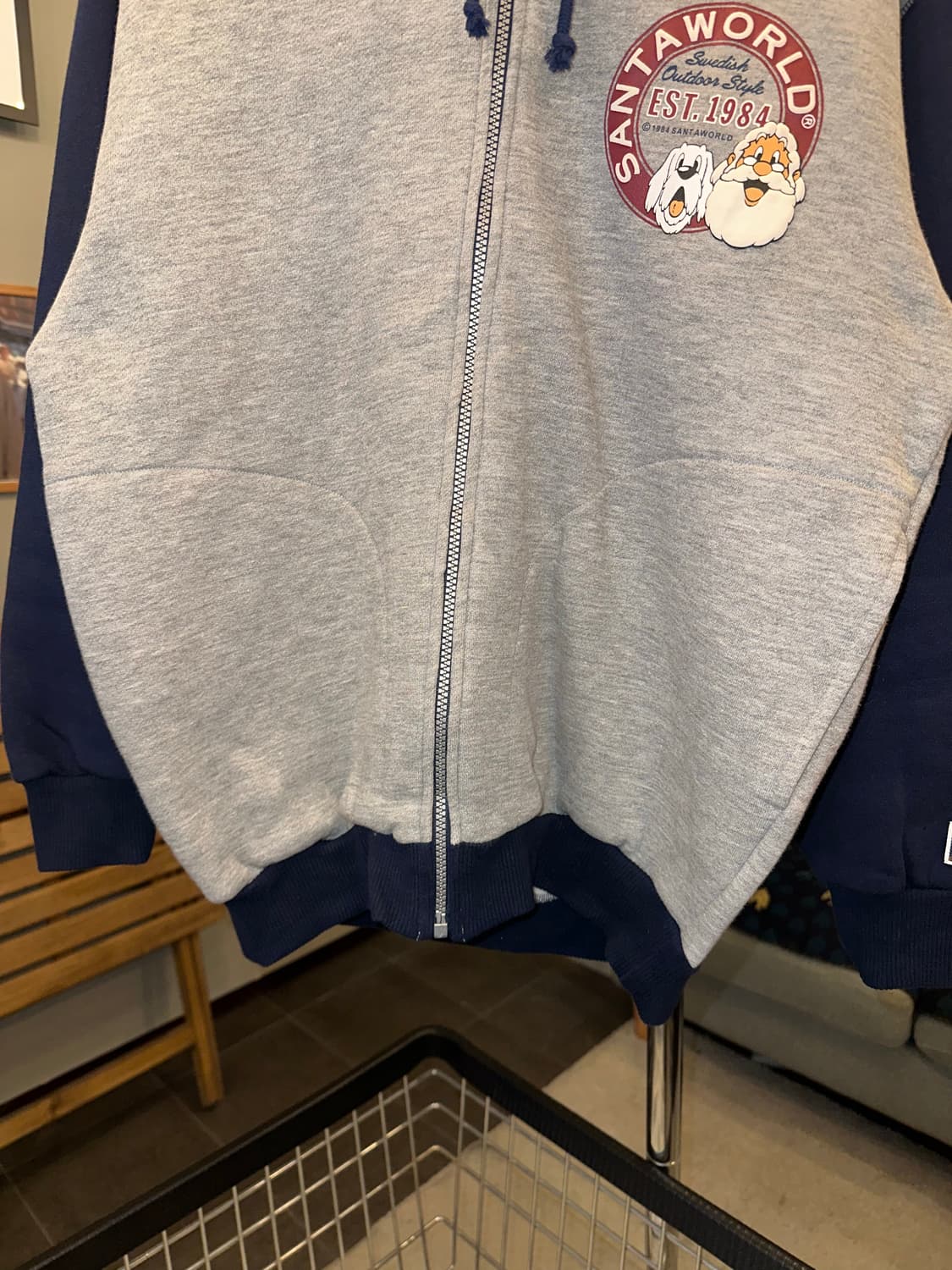 90‘s Santa World logo print hood zip-up 상품이미지7