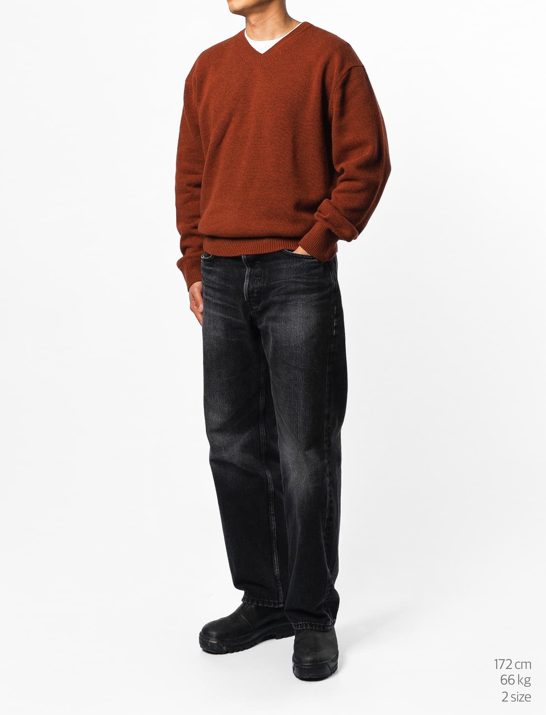 스테디에브리웨어 코지 울 캐시미어 브이넥 니트 상품이미지2