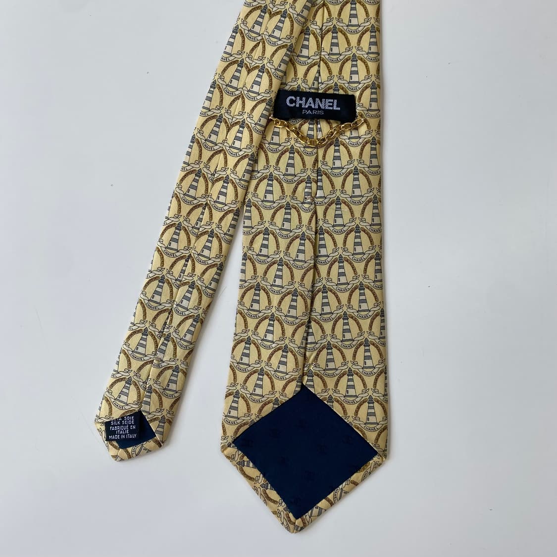 샤넬(CHANEL)  금장 모노그램 명품 정품 넥타이 상품이미지3