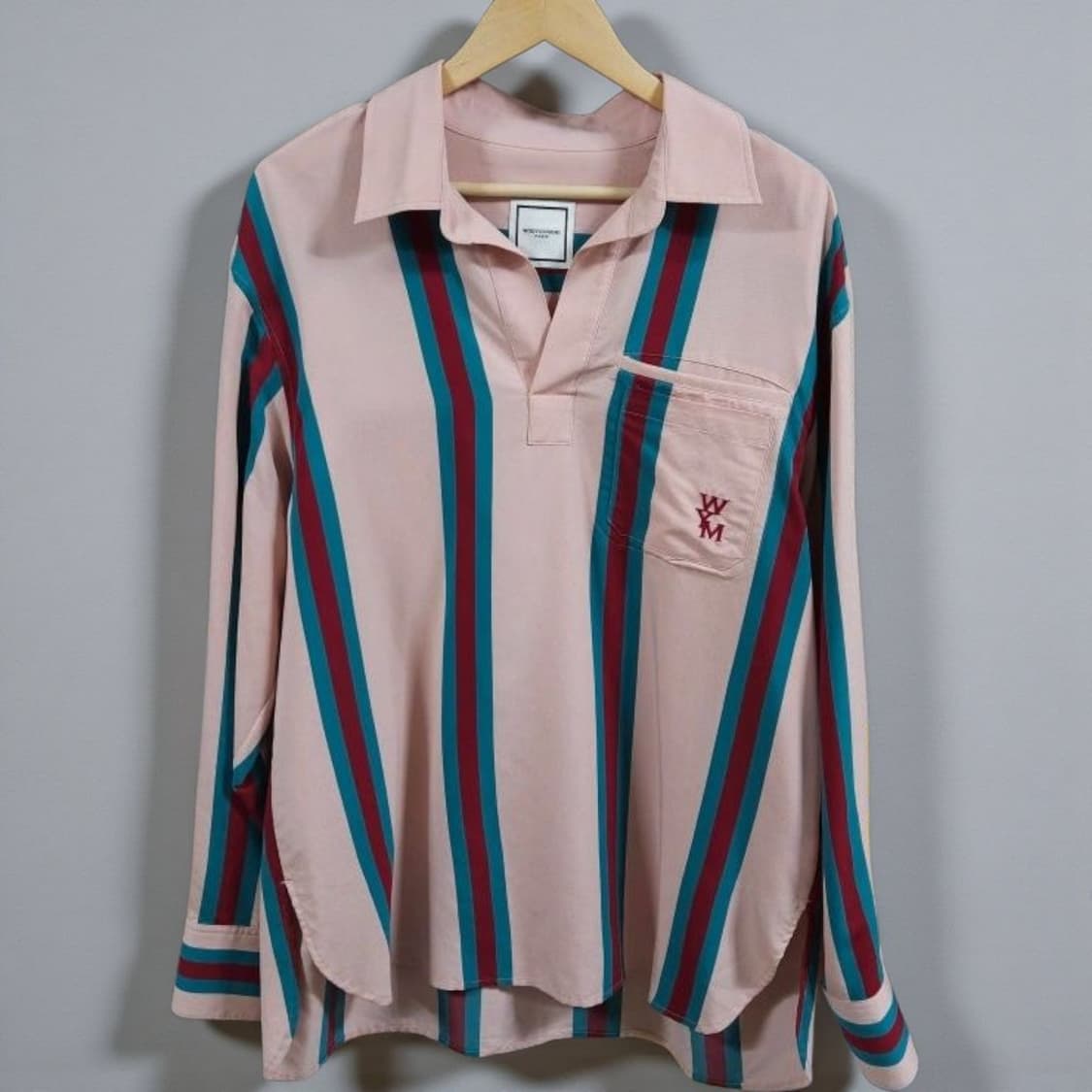 48)WOOYOUNGMI 우영미 스트라이프20ss 오버핏 셔츠 상품이미지1