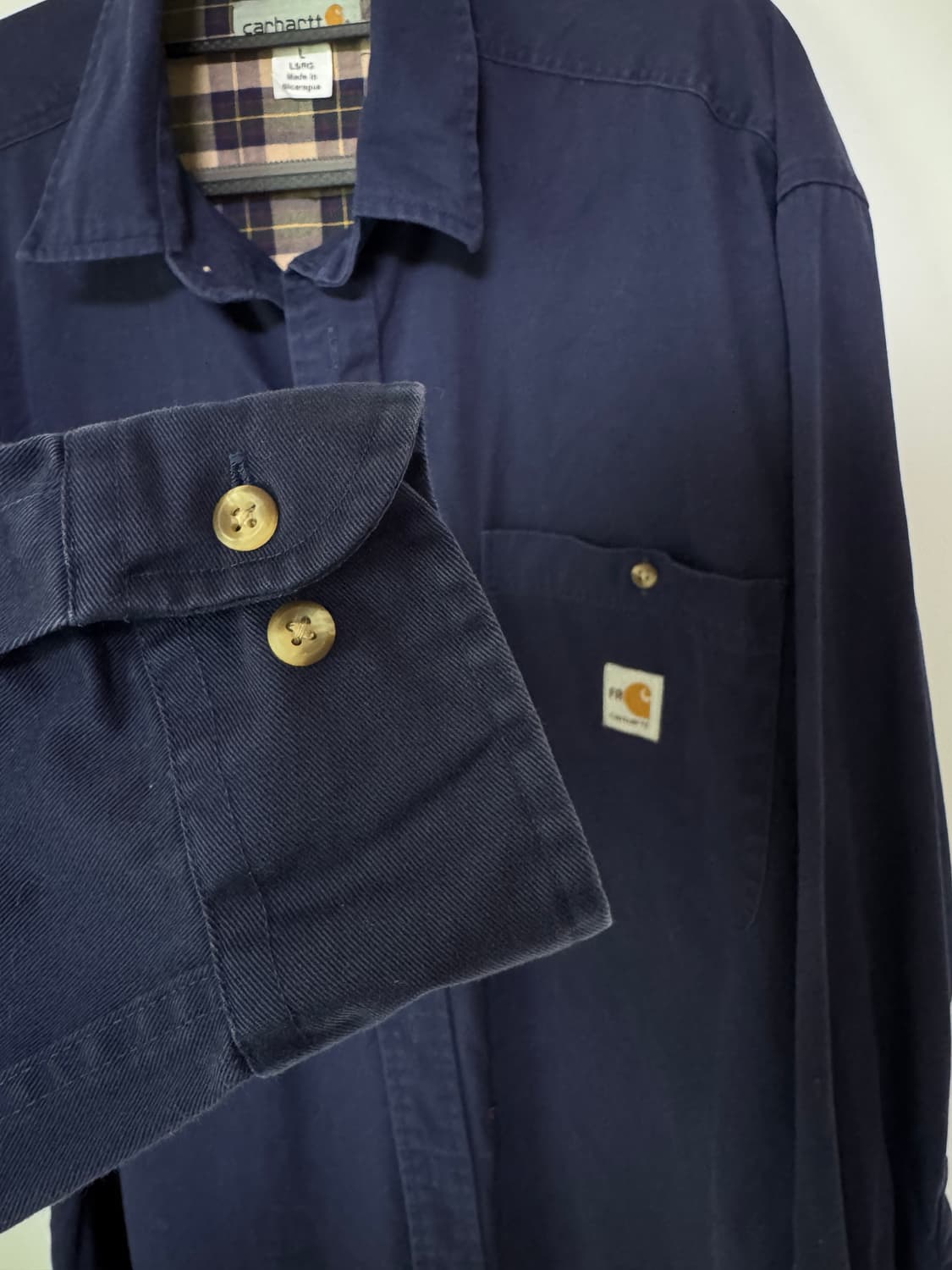칼하트 네이비 워크 셔츠 100-105 상품이미지4