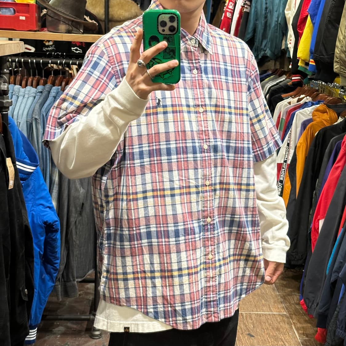 [HI] 폴로 랄프로렌 반팔셔츠 체크핑크 상품이미지4