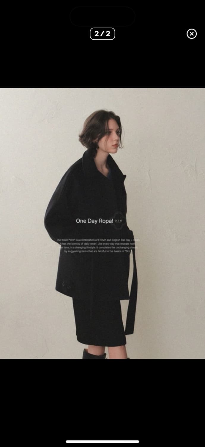 오로 울 하프 코트 팝니다. 원가 204000원입니다 상품이미지3