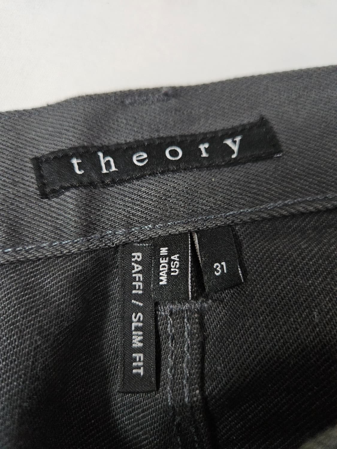 띠어리 옴므 Theory 가죽패치 그레이진 데님팬츠 워크팬츠 31 상품이미지4