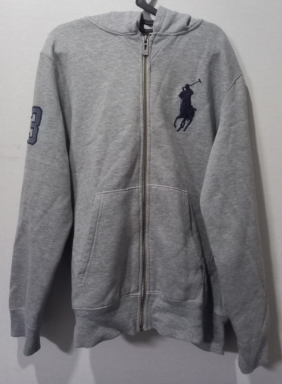 폴로 POLO 빅포니 그레이 후드집업 100/L 상품이미지1