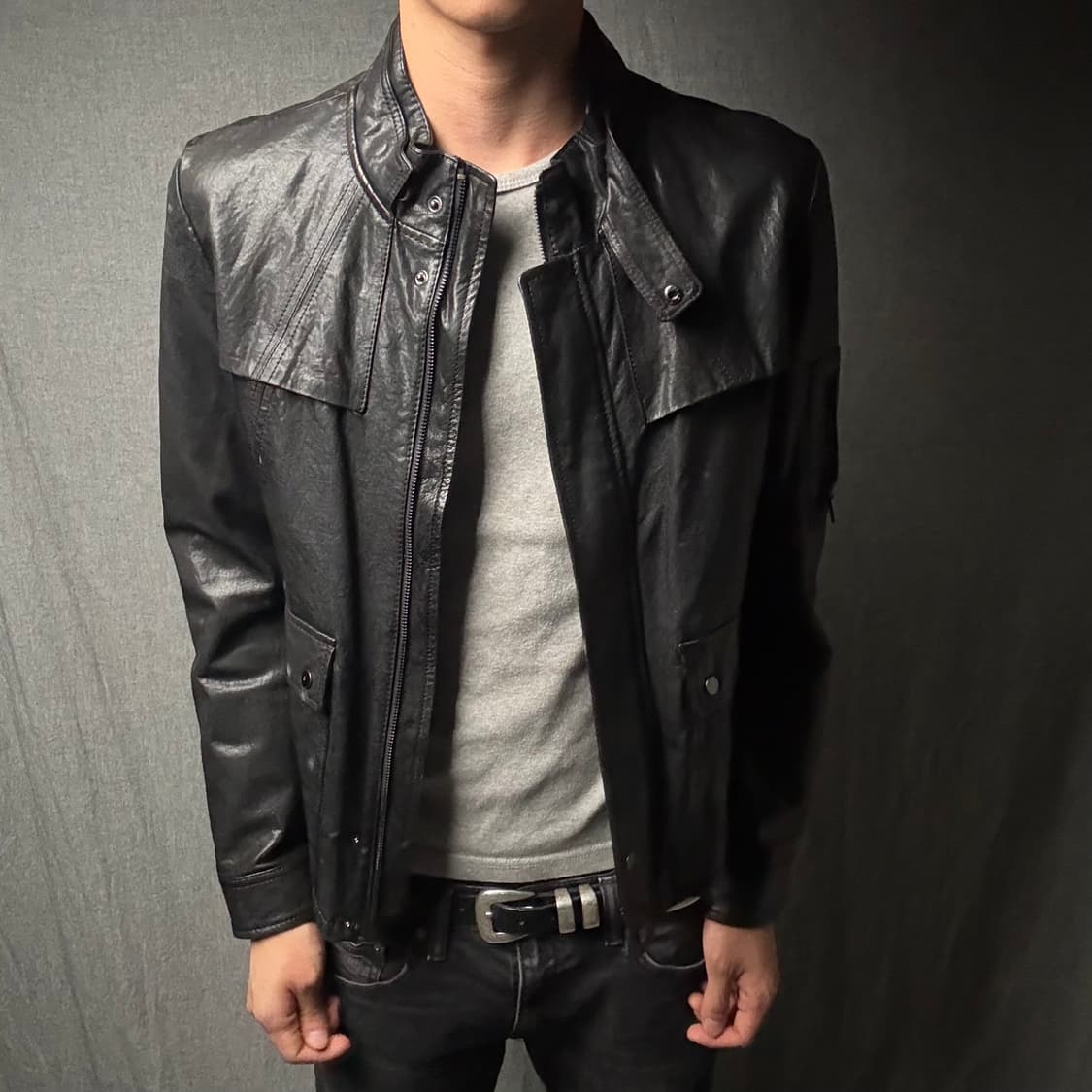 lamb skin leather jacket 상품이미지4