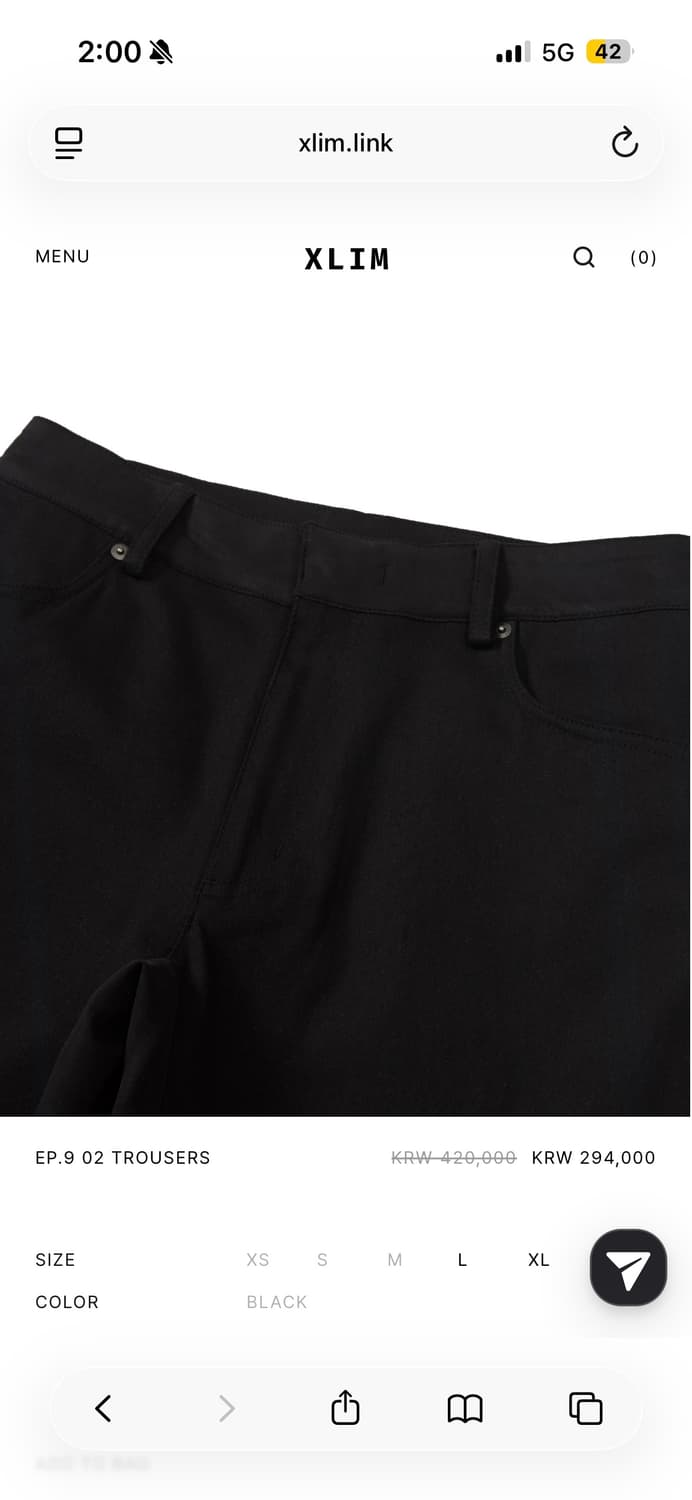 엑슬림 EP.9 02 trousers M사이즈 상품이미지3