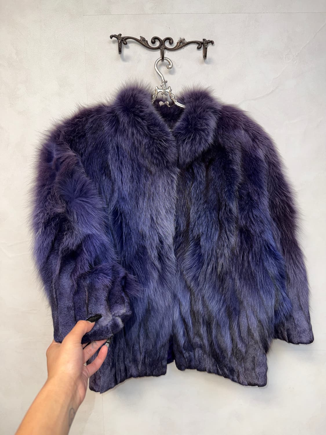 SAGA FOX purple blue fox fur jacket  상품이미지2