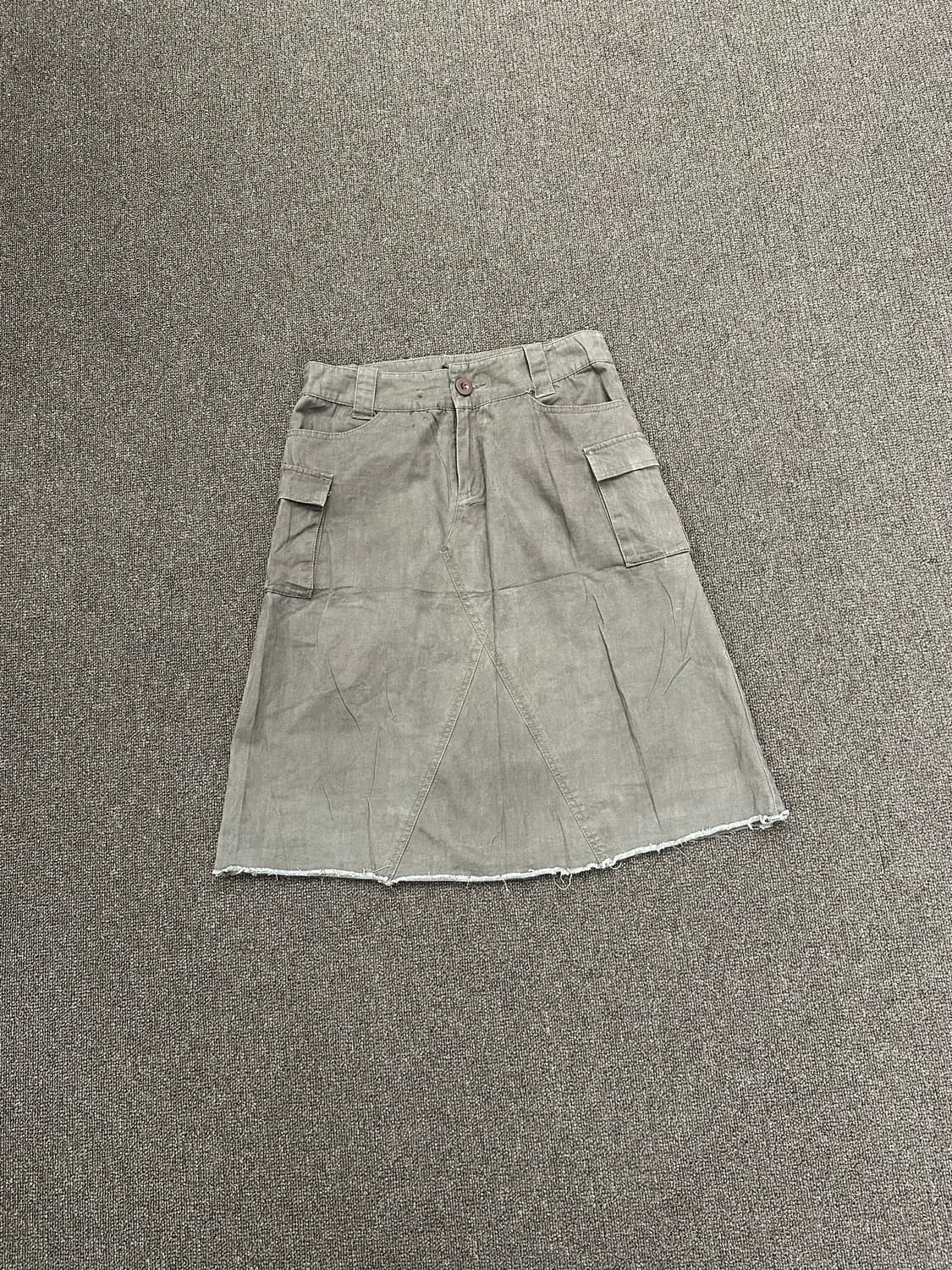 M)Japanese vintage 브라운 카키 카고 스커트 상품이미지3